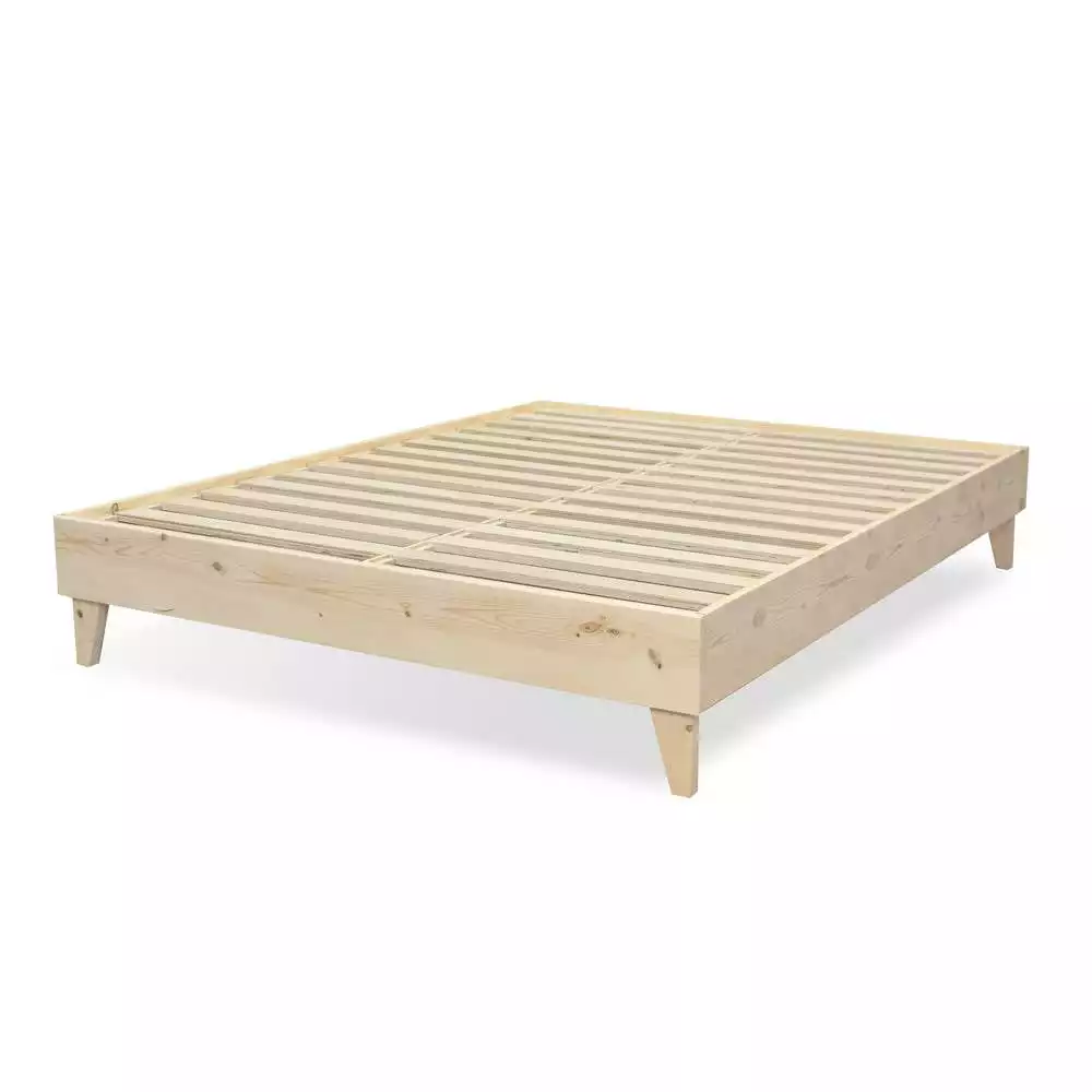 The Natural Wood Platform Bed