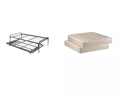 Twin Metal Daybed & Popup Trundle (Includes 2 Mattresses) by Dream Solutions