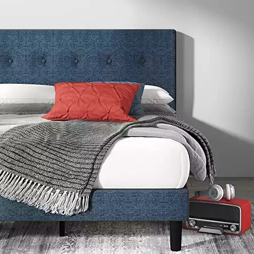 The Upholstered Platform Bed by Zinus