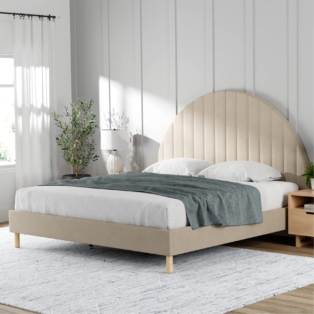 arched-mid-century-platform-bed-frame