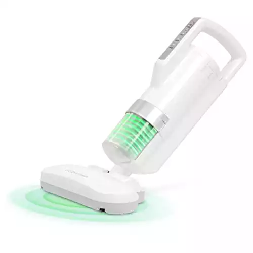 IRIS USA Mattress Vacuum Cleaner, Bed Cleaner with 3 Modes, vacuums Dust Mite, Pollen, Dirt, Pet Hair with 6,000 per minute Agitation, Washable Filter, Color Sensor, Great for Sofa, Bed, Carpet